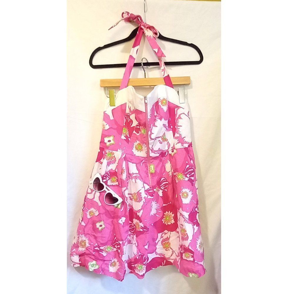 LILY PULITZER MARISA DRESS w/ pockets in Cherry Begonias